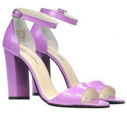 Sandalias de mujer 1259 charol morado claro