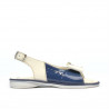 Sandalias niños pequeños 58c charol índigo+beige