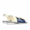 Sandalias niños pequeños 58c charol índigo+beige