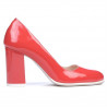 Zapatos elegantes/casuales mujer 1254 charol rojo coral