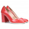 Zapatos elegantes/casuales mujer 1254 charol rojo coral
