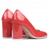 Zapatos elegantes/casuales mujer 1254 charol rojo coral