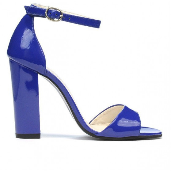Sandalias de mujer 1259 charol azul
