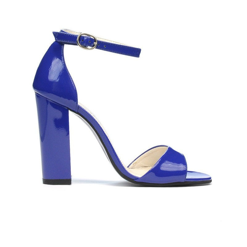Sandalias de mujer 1259 charol azul