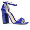 Sandalias de mujer 1259 charol azul