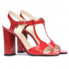 Sandalias de mujer 1258 charol rojo