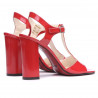 Sandalias de mujer 1258 charol rojo