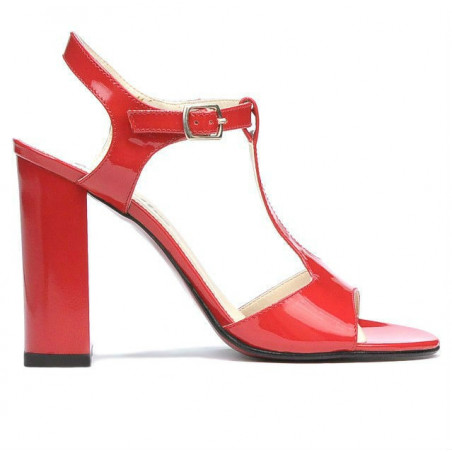 Sandalias de mujer 1258 charol rojo