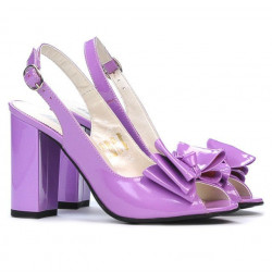 Sandalia mujer 1256 charol lila claro