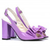 Sandalia mujer 1256 charol lila claro