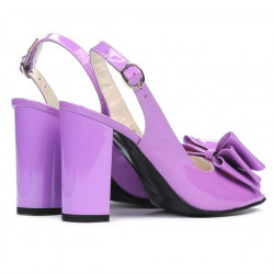 Sandalia mujer 1256 charol lila claro