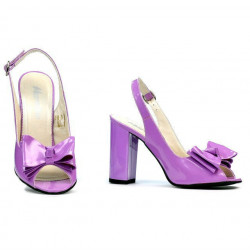 Sandalia mujer 1256 charol lila claro