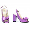 Sandalia mujer 1256 charol lila claro