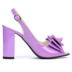 Sandalia mujer 1256 charol lila claro