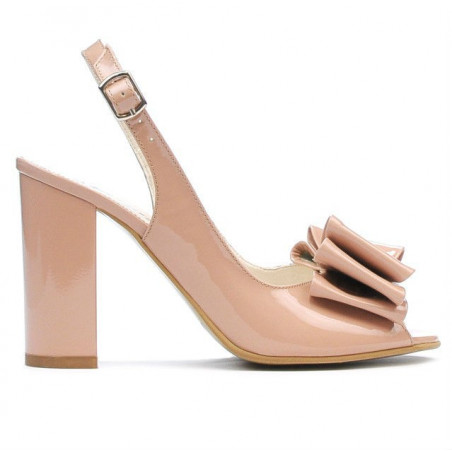 Sandalias de mujer 1256 charol nude