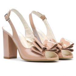 Sandalias de mujer 1256 charol nude