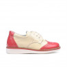Zapatos para niños pequeños 60c charol rosa+beige