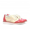 Zapatos para niños pequeños 60c charol rosa+beige