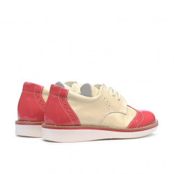 Zapatos para niños pequeños 60c charol rosa+beige