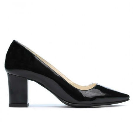 Zapatos elegantes para mujer 1253 charol negro