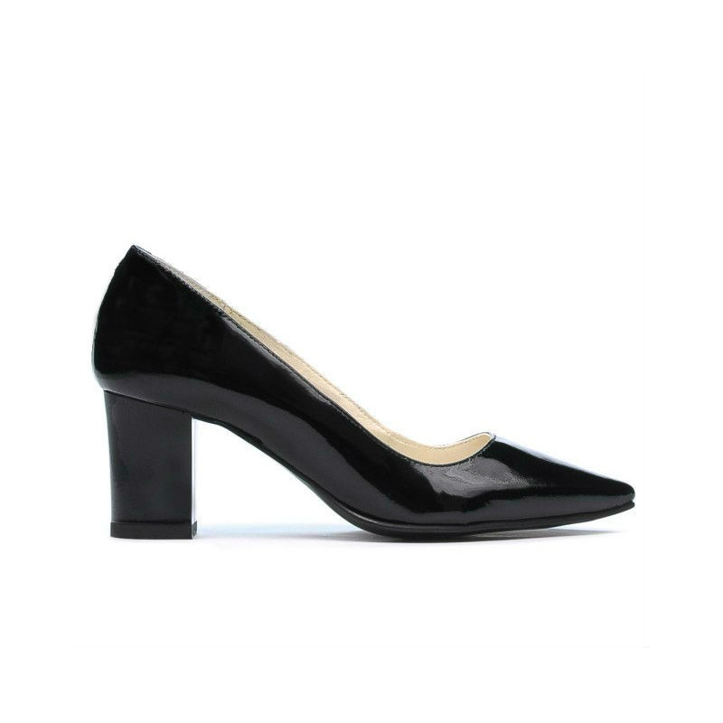 Zapatos elegantes para mujer 1253 charol negro