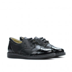 Zapatos para niños pequeños 60c charol negro combinado