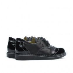 Zapatos para niños pequeños 60c charol negro combinado