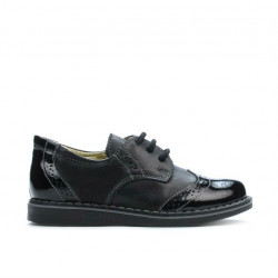Zapatos para niños pequeños 60c charol negro combinado