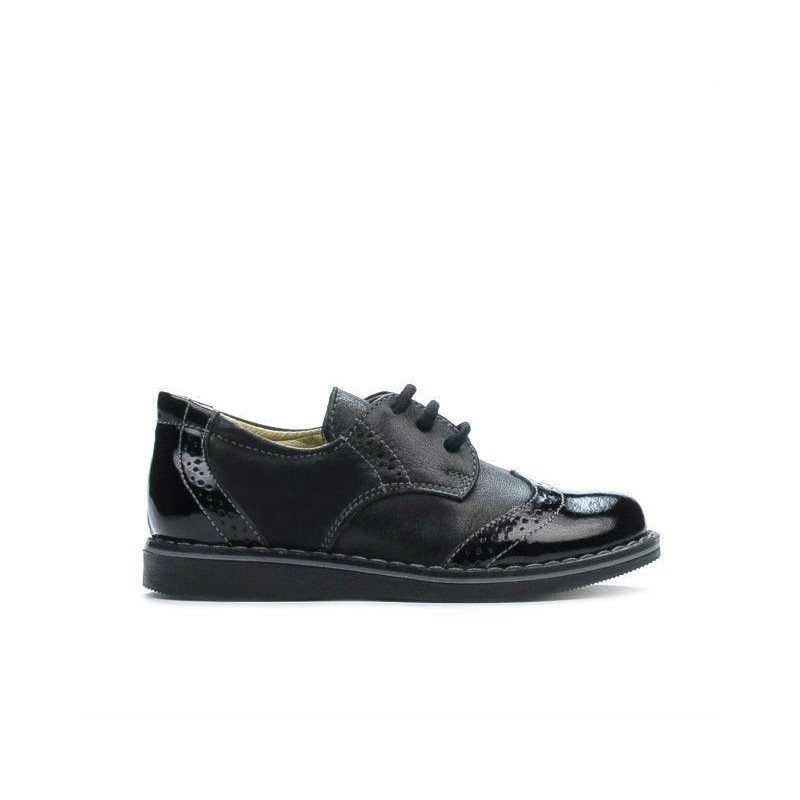 Zapatos para niños pequeños 60c charol negro combinado