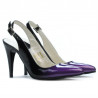 Sandalias mujer 1249 charol morado+negro