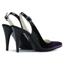 Sandalias mujer 1249 charol morado+negro