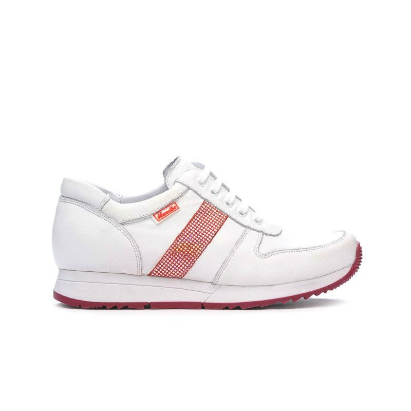 Zapatillas deportivas mujer 679 blanco+rojo