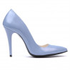 Zapatos elegantes de mujer 1241 charol azul
