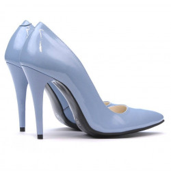 Zapatos elegantes de mujer 1241 charol azul