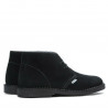 Botines de mujer 7100-1 negro terciopelo