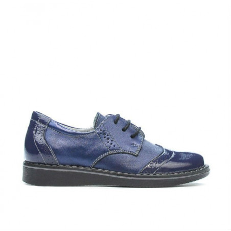 Zapatos para niños pequeños 60c charol índigo combinado