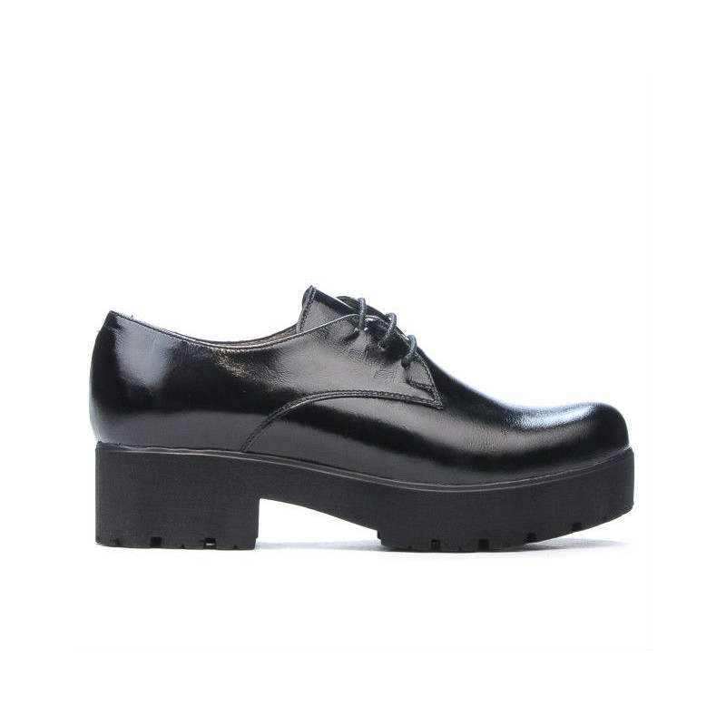 Zapatos casual de dama 660 charol negro01