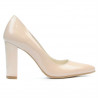 Zapatos elegantes de mujer 1261 charol beige nacarado