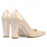 Zapatos elegantes de mujer 1261 charol beige nacarado