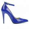 Zapatos elegantes de mujer 1247 charol azul