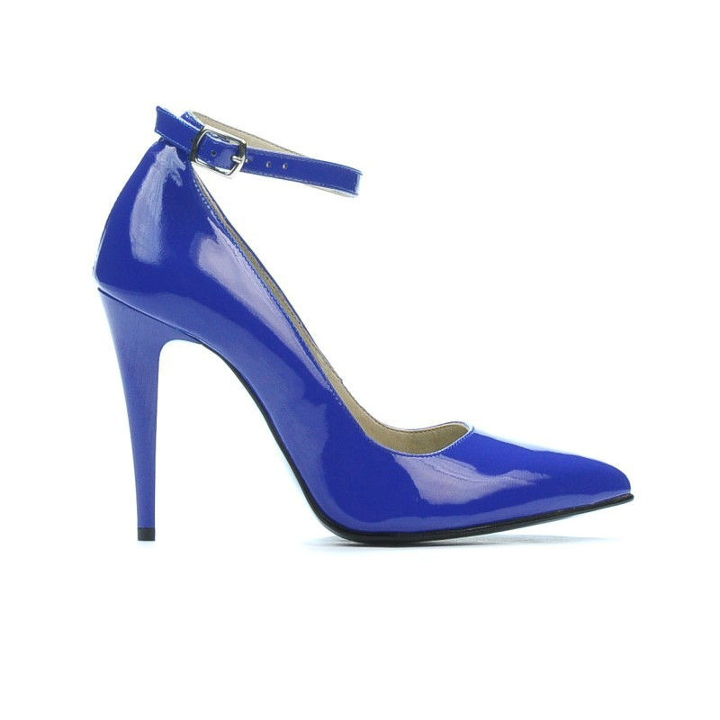 Zapatos elegantes de mujer 1247 charol azul
