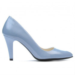 Zapatos elegantes de mujer 1234 charol azul claro