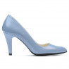 Zapatos elegantes de mujer 1234 charol azul claro
