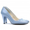 Zapatos elegantes de mujer 1234 charol azul claro