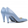 Zapatos elegantes de mujer 1234 charol azul claro
