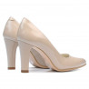 Zapatos elegantes de mujer 1243 charol beige nácar
