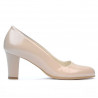 Zapatos elegantes de mujer 1209 charol beige nácar