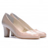 Zapatos elegantes de mujer 1209 charol beige nácar