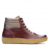 Botines mujer 3310 burdeos combinado