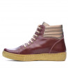Botines mujer 3310 burdeos combinado